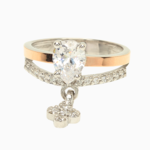 серебряное кольцо с цирконом  57208602